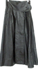 SAYAKA DAVIS JAPAN/NYC. Black Faux Leather High Waist Flared Long Skirt