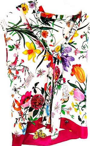 Gucci Italy. Vintage Alessandro Michele Designer Silk Top
