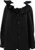 Comme Des Garcons Japan.  Black Buttonup Long Sleeve Tunic
