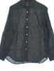 UNITED ARROWS JAPAN. Black Linen Button Up Long Sleeves Casual Shirt