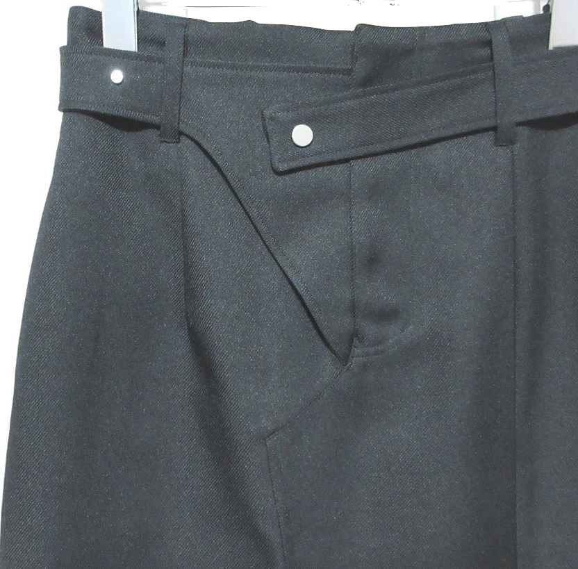 UNITED TOKYO JAPAN. Black Random Slit Tight Long Skirt