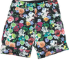 YOHJI YAMAMOTO JAPAN. Y's Black, Multi-Color Floral Printed Stretch Cotton Shorts