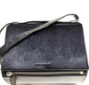 Givenchy Paris. Black Pony Hair Flap  Black Leather Shoulder Bag