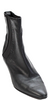 Manolo Blahnik Paris. Black Leather Pointed Toe Heeled Ankle Boots