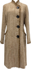 HIROKO KOSHINO JAPAN. BIS. Brown Wool Tweed Long Coat
