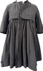 Comme des Garcons JAPAN. Black Short-Sleeve Pleated Convertible Coat Jacket Top