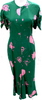 Marni Italy. Green Abstract Printed Viscose Blend Maxi Dress