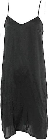 Prada Italy. Black Ruffle Trim Sleeveless Midi Dress