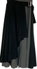 HARE JAPAN. Black Asymmetrical Flare Long Skirt