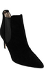 Manolo Blahnik Paris. Black Suede Pointed Toe Stretch Ankle Boots Black Size 39