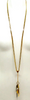 CHLOE PARIS. Goldplated/Silverplated Charm Long Runway Necklace