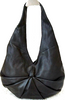 Kawa-kawa Japan. Black Leather One-Shoulder Hobo Style Shoulder Bag