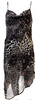 Isalis. Vintage Beige Animal Print Slip Dress