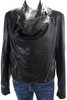 Helmut Lang NY. Black Leather Asymmetric Zip Cropped Biker Jacket