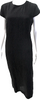 Dries Van Noten Belgium Black Round Neck Short Sleeve Sheath Dress