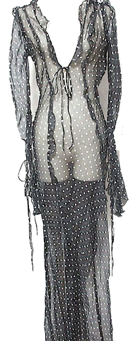 Ann Demeulemeester Belgium. White Cotton Long Sleeve Button-Up Top