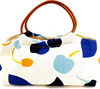 Miu Miu ITALY. Beige Canvas Multi-Color Abstract Shoulder Bag / Hand Bag