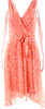 DONNA KARAN NY. DKNY. NEW. Orange Printed Wrap Dress Sleeveless V-Neck Tie Waist Dress