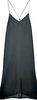 NOBLE JAPAN. Black PolyTech Slip Dress