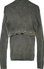 Ray Beams Japan. Vintage Mock Neck Ribbed Cotton BlackxBeige Sweater/Top