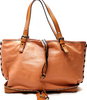 Chloe Paris. Burnt Sienna Color Leather Rare Zipper Shoulder Bag / Tote Bag