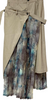 UNITED TOKYO JAPAN. Beige Layered Tie-Dye Pleated Skirt