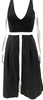 La Ligne NY. Black Cotton Sleeveless Cut Out Backless Fit & Flare Dress