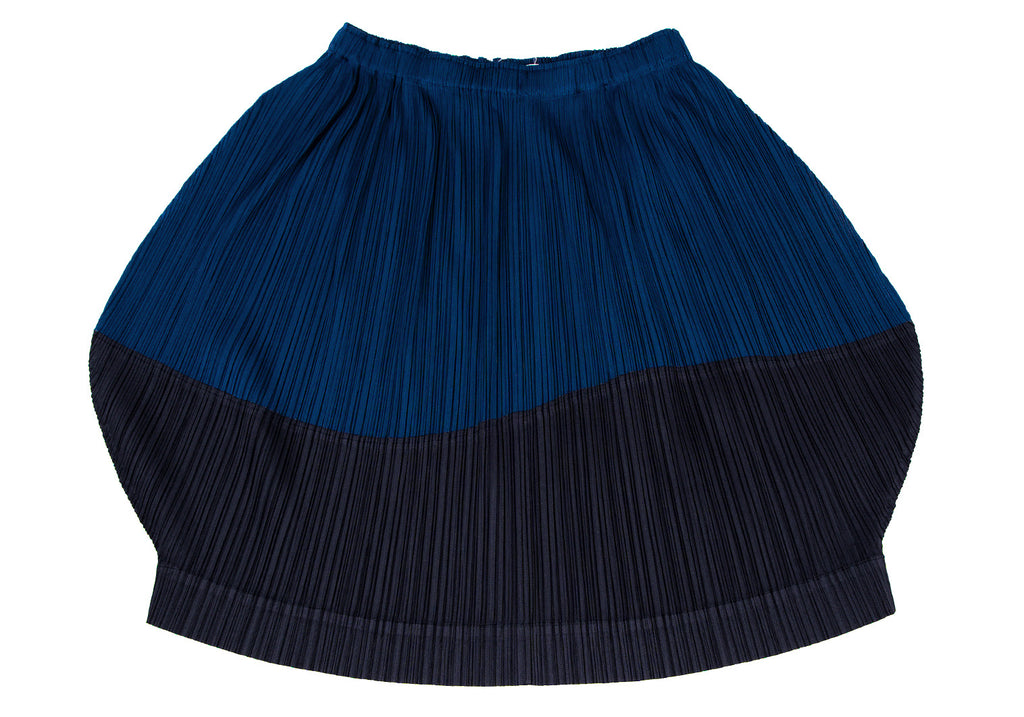 ISSEY MIYAKE JAPAN. PLEATS PLEASE Pleated Blue, Navy By Color Skirt