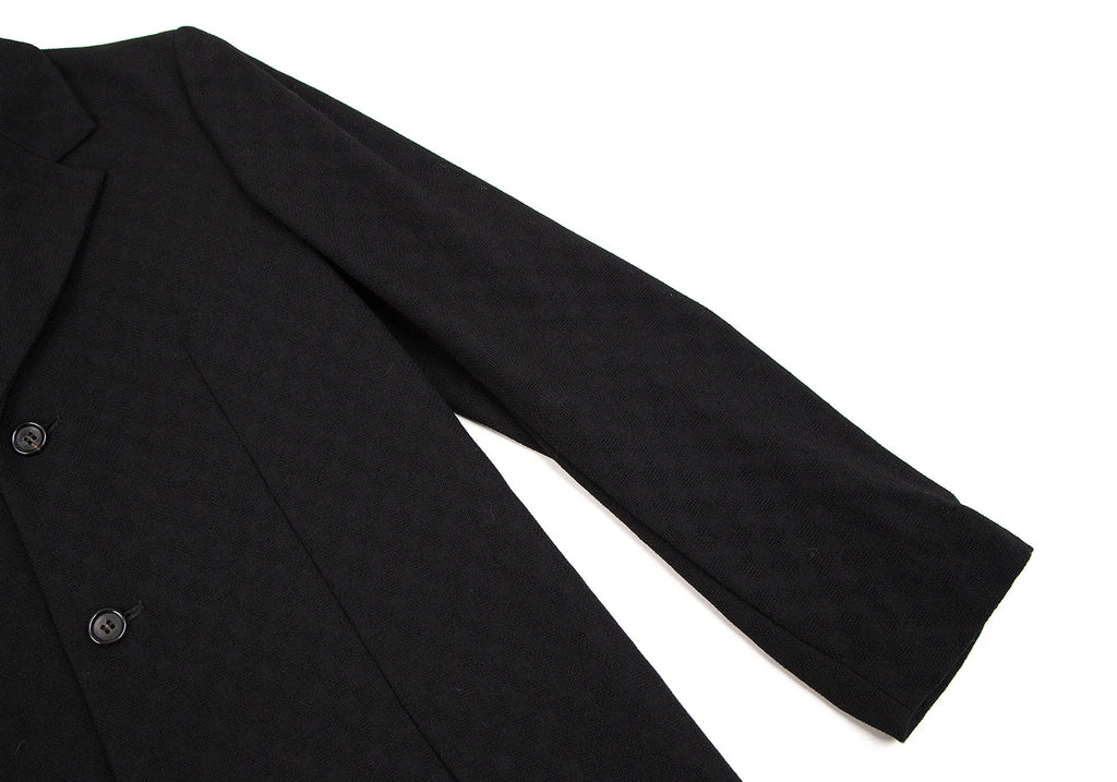 COMME des GARCONS JAPAN. TRICOT. Black Wool Jacquard Jacket