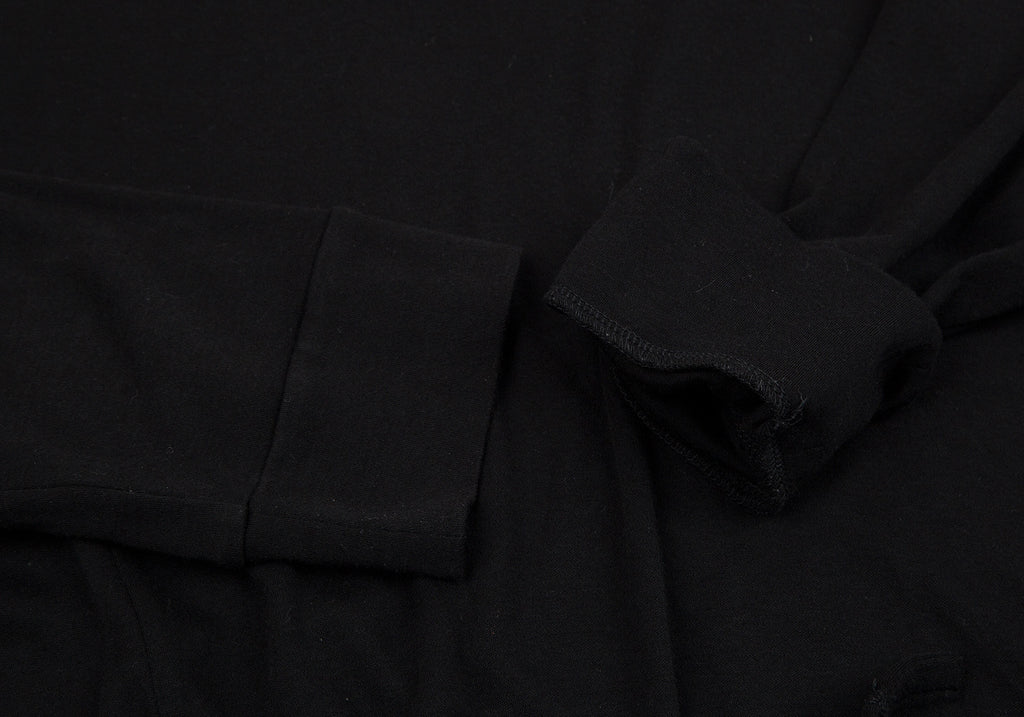 Yohji Yamamoto Japan. Y's Black Silk/Rayon Blended Gather Switching Stretch Dress