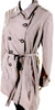 Prada Italy. Beige Polymaide/Nylon Double Breasted Belt Long Sleeve Trench Coat