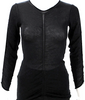 Helmut Lang NY. Black Vintage  V-Neck 3/4 Sleeve Silk Blend Top