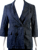 Marni Italy. Blue Denim Cotton Blend Double Breasted 3/4 Sleeve Unlined Blazer