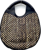 Michiamo Japan. NEW . NWOT. Luxury Black Lambskin Leather/Python Skin Large Handbag
