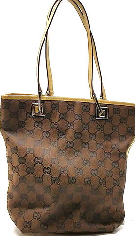CELINE PARIS. Yellow Leather Gold Plated Hardware