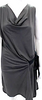 Brunello Cucinelli Italy. Gray Round Neck Sleeveless Sash Side Tie, Mini Dress