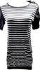 BURBERRY LONDON. Black/White Stripes Cotton Dress