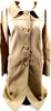 PRADA ITALY. Light Brown Nylon, Cotton, Polyurethane Long Coat