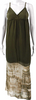 Gypsy 05 Bohemian Green Maxi Slip Silk Dress