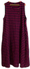 Ys for living Yohji Yamamoto JAPAN. Pink/Navy Color Check Sleeveless Long Dress