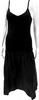 Hyacinth House Black Rayon Blend V-Neck Sleeveless Knee Length Slip Dress