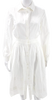 Toccin NYC. White 100% Cotton Collared Long Sleeve Shirt Dress
