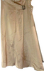 UNITED TOKYO JAPAN. Khaki Satin Asymmetrical Satin Wrap Skirt