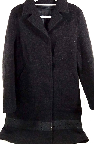 Jil Sander Black Wool Plunge Neckline Sweater Dress