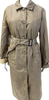 Prada Italy. Khaki Color Collared Buckle Long Sleeve Trench PolyTech Coat