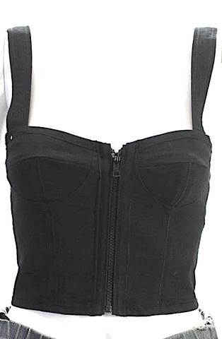 Etoile Isabel Marant PARIS. Blue/Black Silk Abstract Long Sleeve Blouse Top