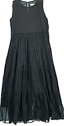 Comme des Garçons Comme des Garçons Japan. Black Semi Sheer 3/4 Sleeve Collection Dress