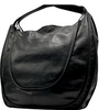 MICHIAMO JAPAN. Black Extra Large Hobo Style Lambksin Leather Shoulderbag