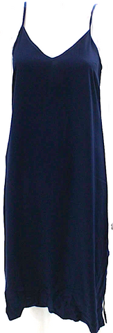 Balenciaga Paris. Black/White Rayon Polyurethane Acetate Dress Button Accents