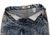 Moschino Italy. Indigo Chemical Wash Bootcut Jeans